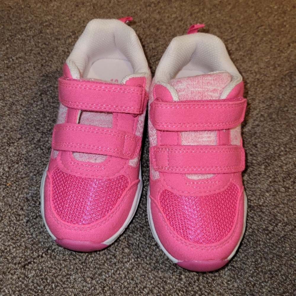 Kids Pink Velcro Sneakers